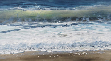 Carole Malcolm Oeuvre original - Peinture 40x72 Shoreline Study 12825