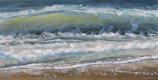 Carole Malcolm Oeuvre original - Peinture 24x48 Shoreline Study 13122