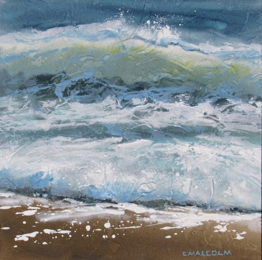 Carole Malcolm Oeuvre original - Peinture 12x12 Shoreline Study 14522