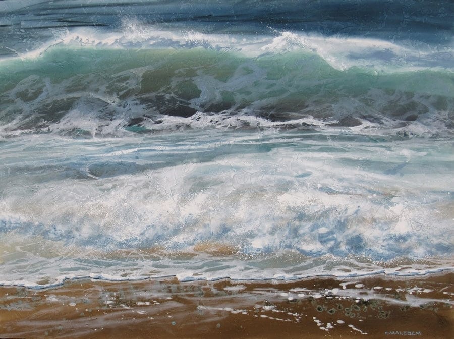 Carole Malcolm Oeuvre original - Peinture 36x48 Shoreline Study 22021