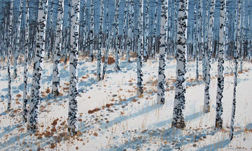 Carole Malcolm Oeuvre original - Peinture 36x60 Treescape 00722