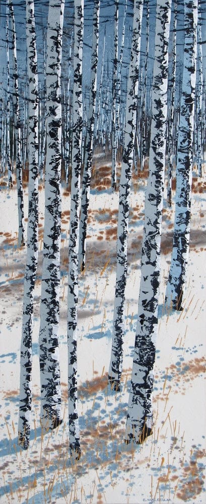 Carole Malcolm Oeuvre original - Peinture 60x24 Treescape 01222
