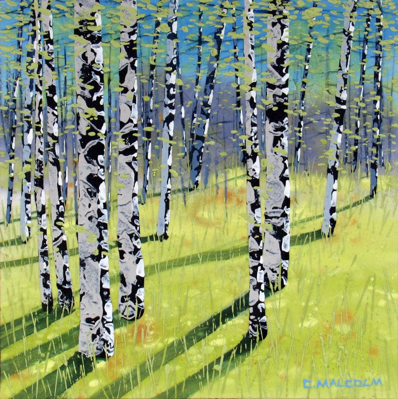 Carole Malcolm Oeuvre original - Peinture 12x12 Treescape 05424