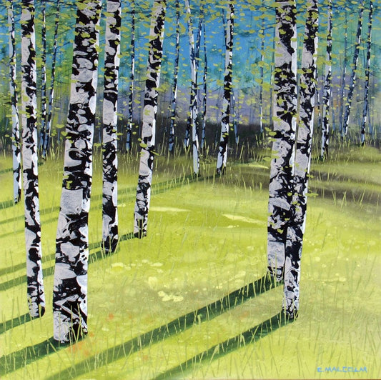 Carole Malcolm Oeuvre original - Peinture 24x24 Treescape 06124