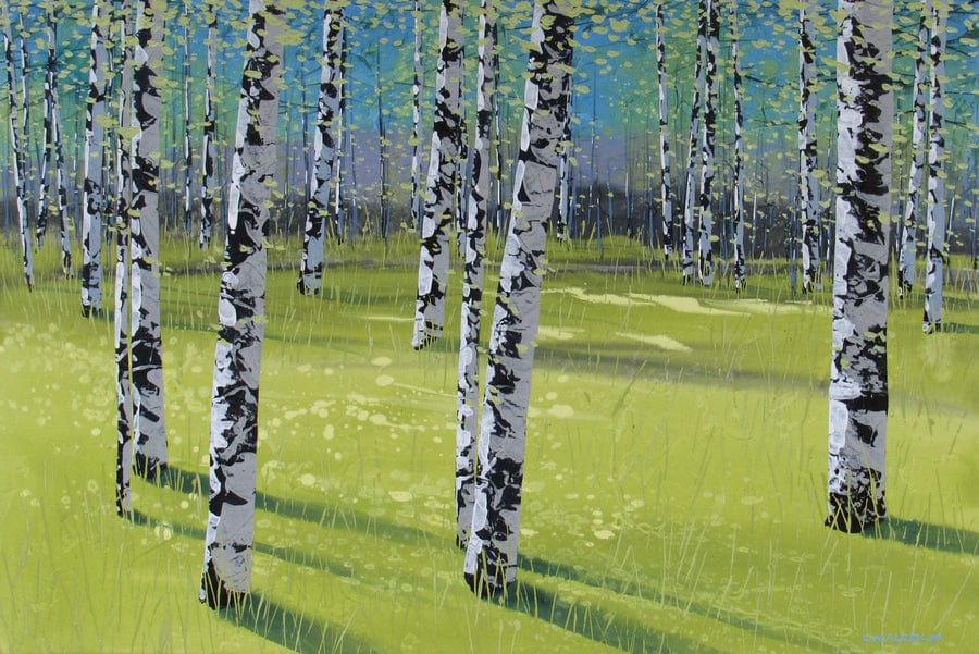 Carole Malcolm Oeuvre original - Peinture 24x36 Treescape 06624