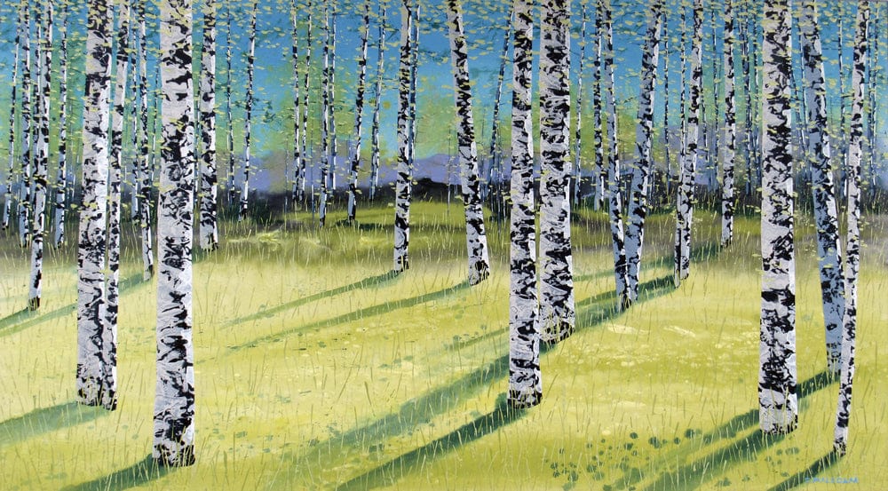 Carole Malcolm Oeuvre original - Peinture 40x72 Treescape 08124