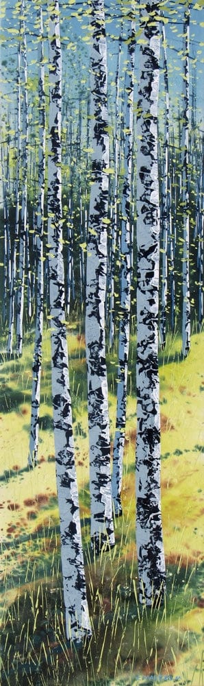 Carole Malcolm Oeuvre original - Peinture 60x18 Treescape 08522