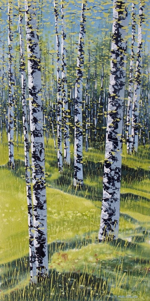 Carole Malcolm Oeuvre original - Peinture 48x24 Treescape 10822