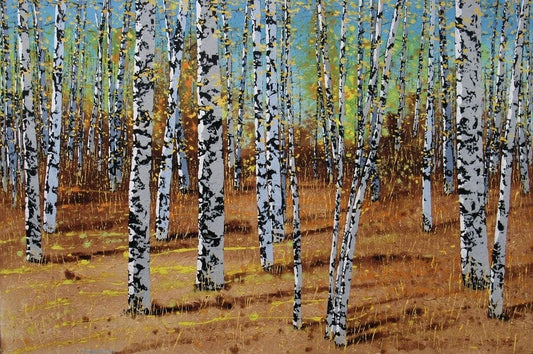 Carole Malcolm Oeuvre original - Peinture 40x60 Treescape 14919