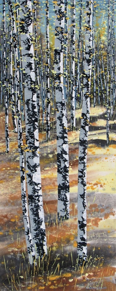 Carole Malcolm Oeuvre original - Peinture 60x24 Treescape 19421