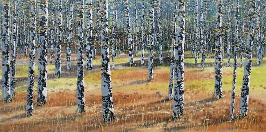Carole Malcolm Oeuvre original - Peinture 36x72 Treescape 20621