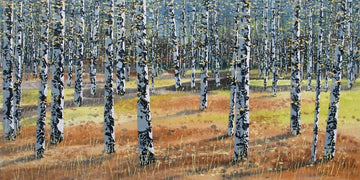 Carole Malcolm Oeuvre original - Peinture 36x72 Treescape 20621