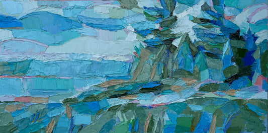 Dana Cowie Oeuvre original - Peinture 24x48 As the Wind Blows
