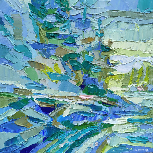 Dana Cowie Oeuvre original - Peinture 16x16 Early Morning Light