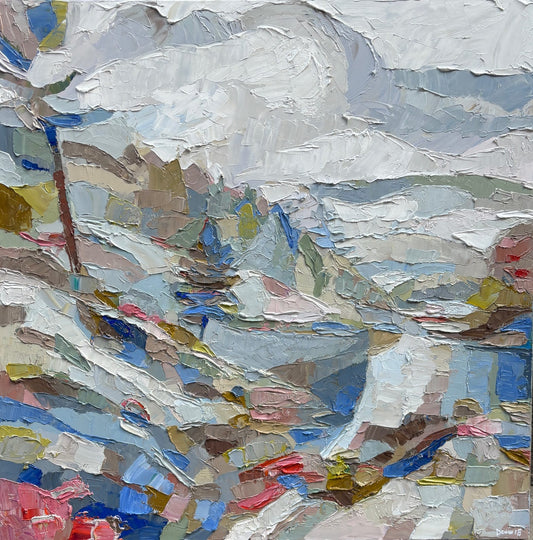 Dana Cowie Oeuvre original - Peinture 36x36 Mist