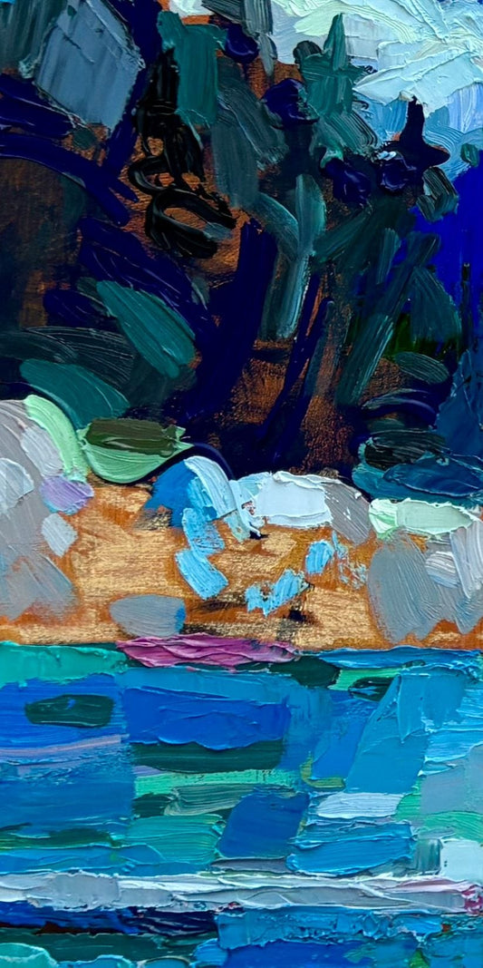 Dana Cowie Oeuvre original - Peinture 24x12 New flow 1