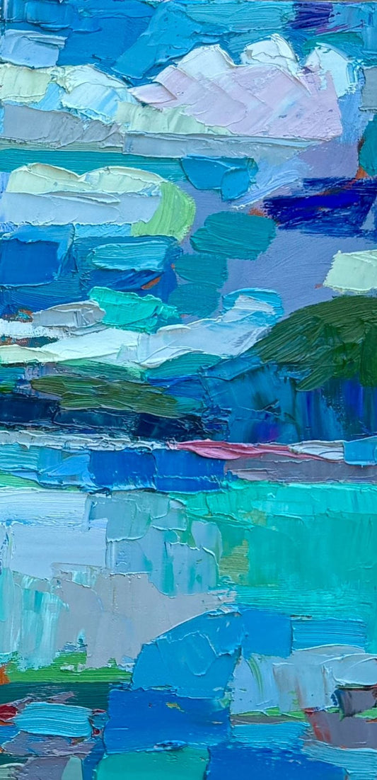 Dana Cowie Oeuvre original - Peinture 24x12 New flow 3