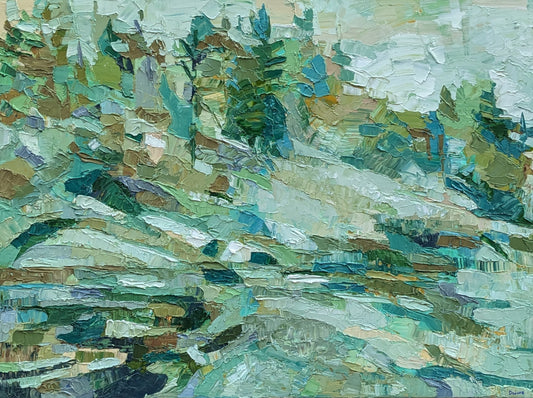 Dana Cowie Oeuvre original - Peinture 36x48 Soft Focus
