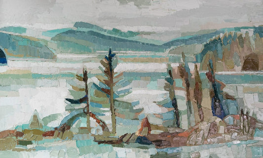 Dana Cowie Oeuvre original - Peinture 36x60 Stella Lake, Vancouver Island