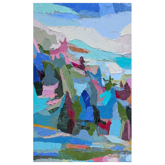 Dana Cowie Oeuvre original - Peinture 30x20 Technicolour 1