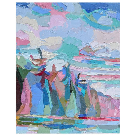 Dana Cowie Oeuvre original - Peinture 30x24 Technicolour 2