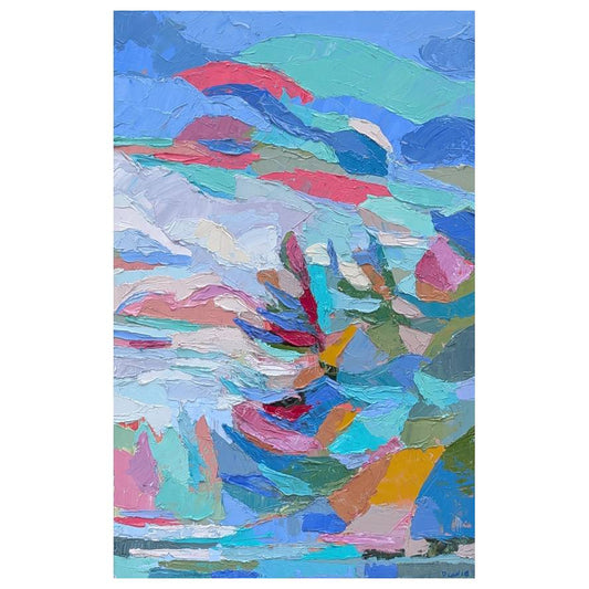 Dana Cowie Oeuvre original - Peinture 30x20 Technicolour 3