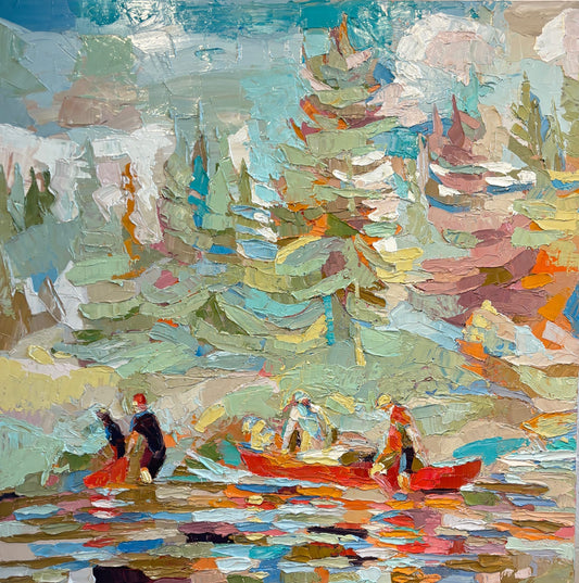Dana Cowie Oeuvre original - Peinture 36x36 Which Direction