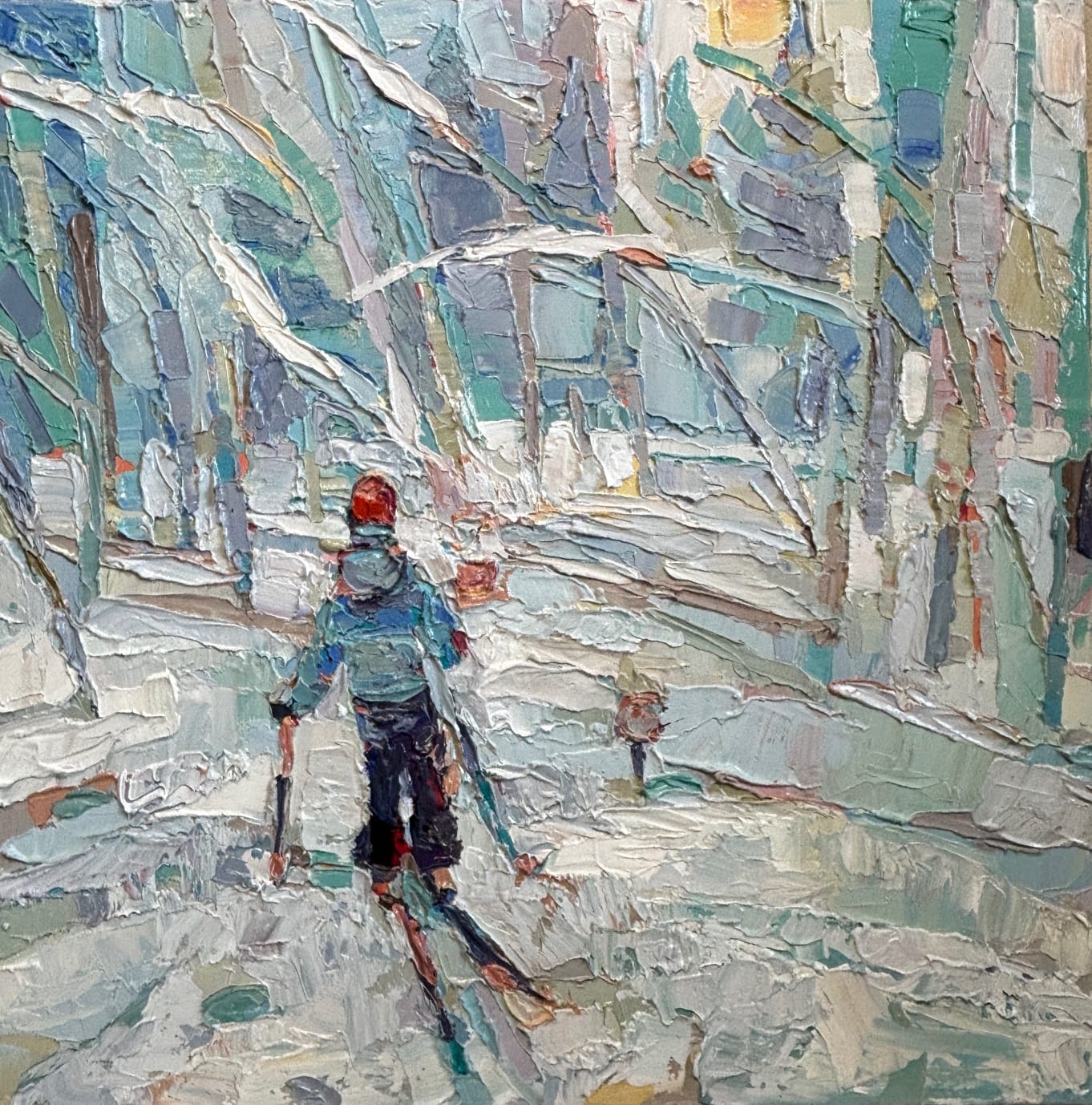 Dana Cowie Oeuvre original - Peinture 24x24 Which Direction
