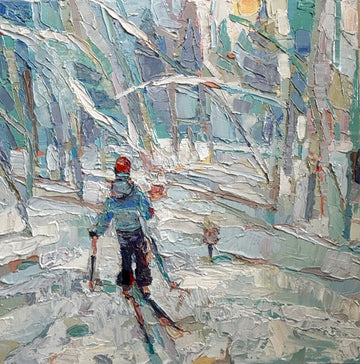Dana Cowie Oeuvre original - Peinture 24x24 Which Direction
