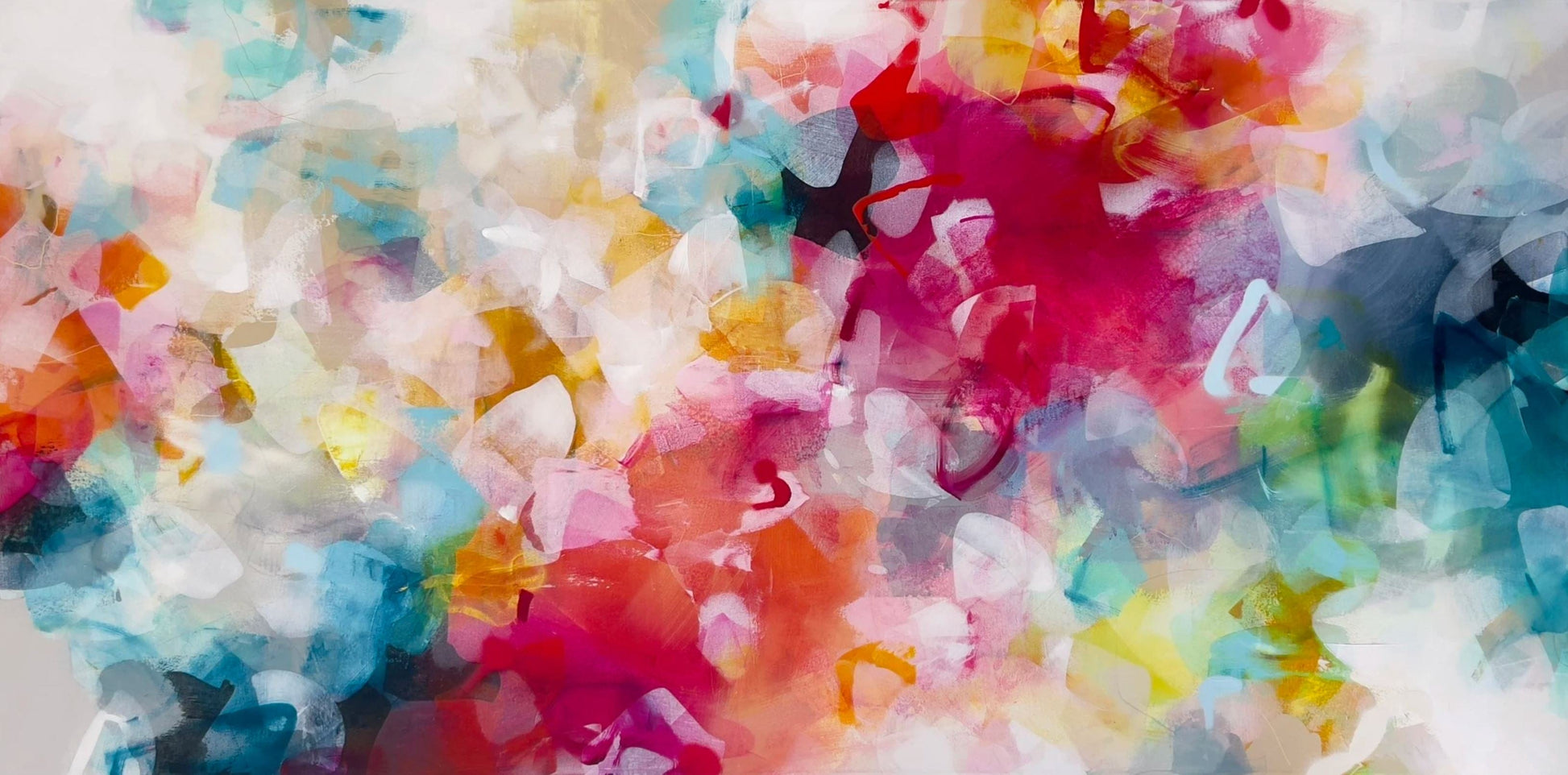 Deniz Altug Oeuvre original - Peinture 36x72 Joy in Motion