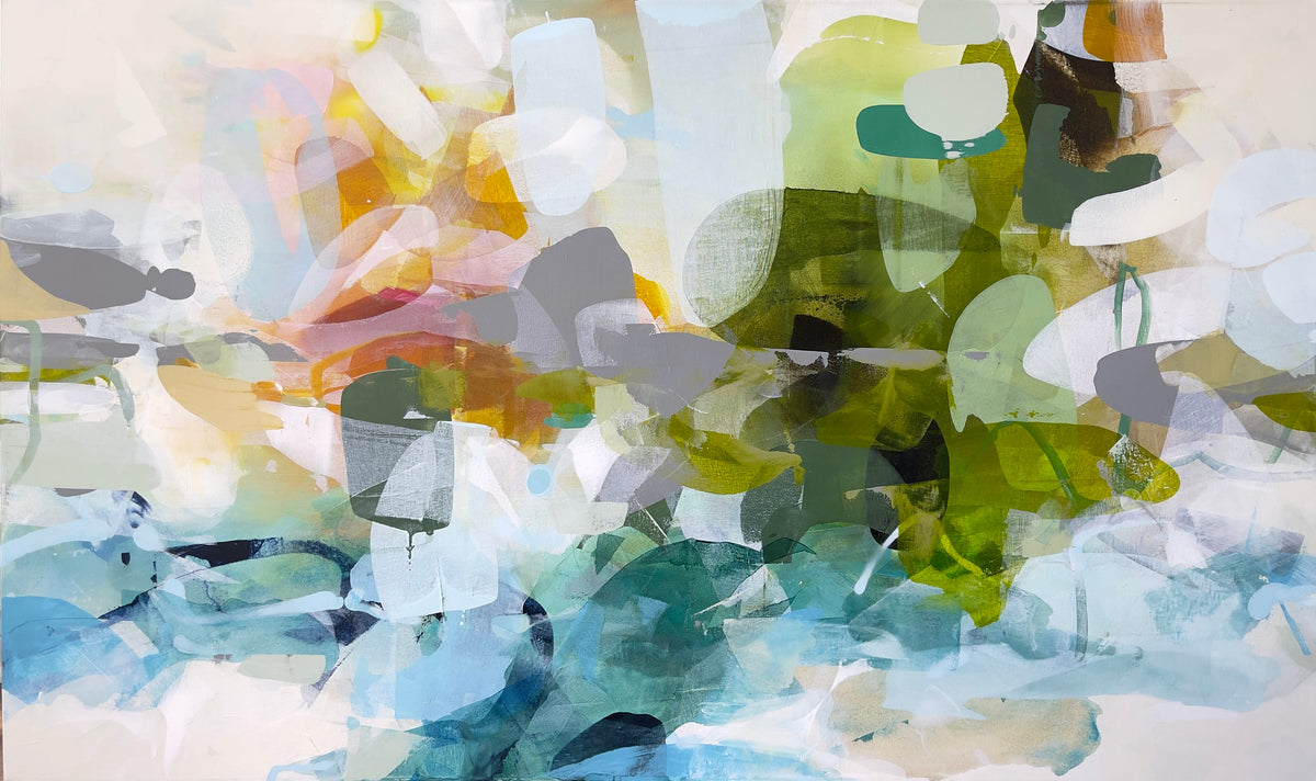 Deniz Altug Oeuvre original - Peinture 36x60 Lively Stillness