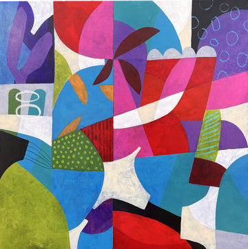 Diane Gosselin Oeuvre original - Peinture 40x40 Éclat