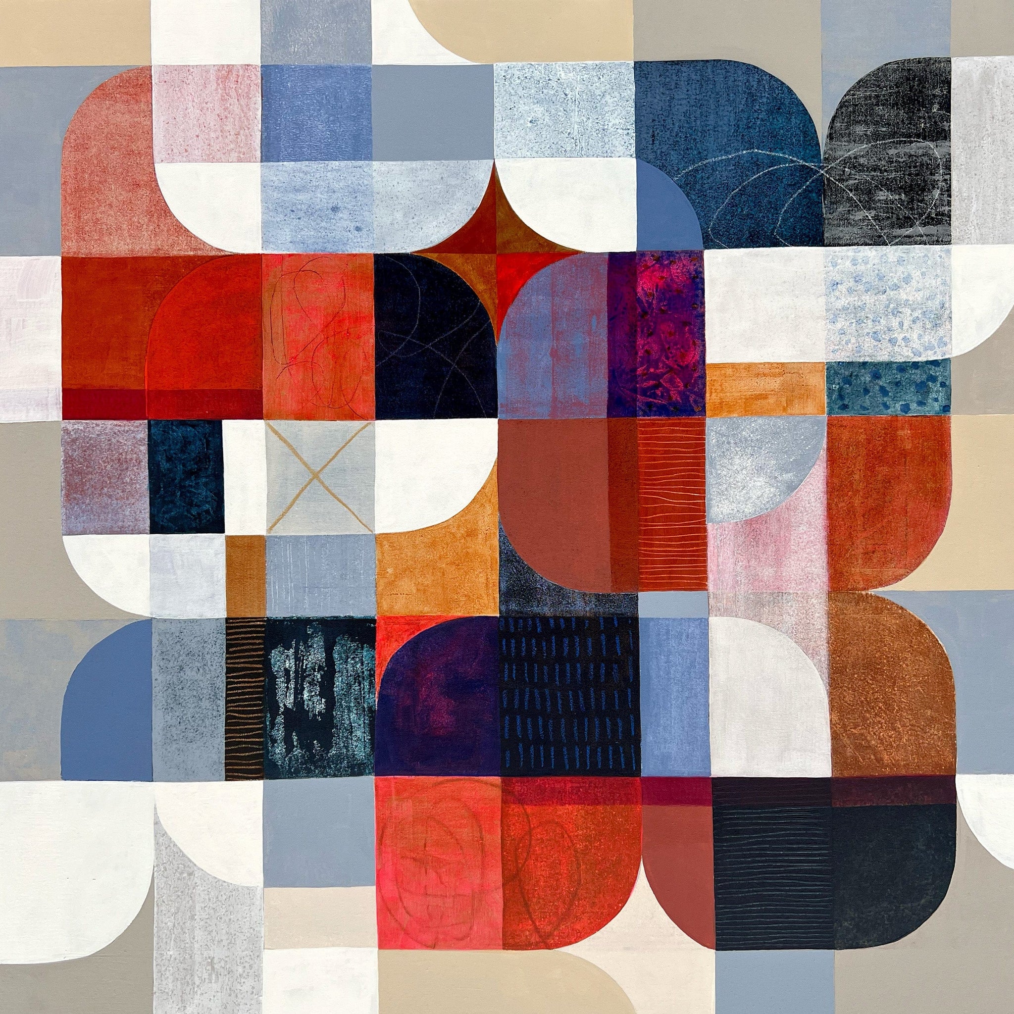 Diane Gosselin Oeuvre original - Peinture 40x40 Octobre