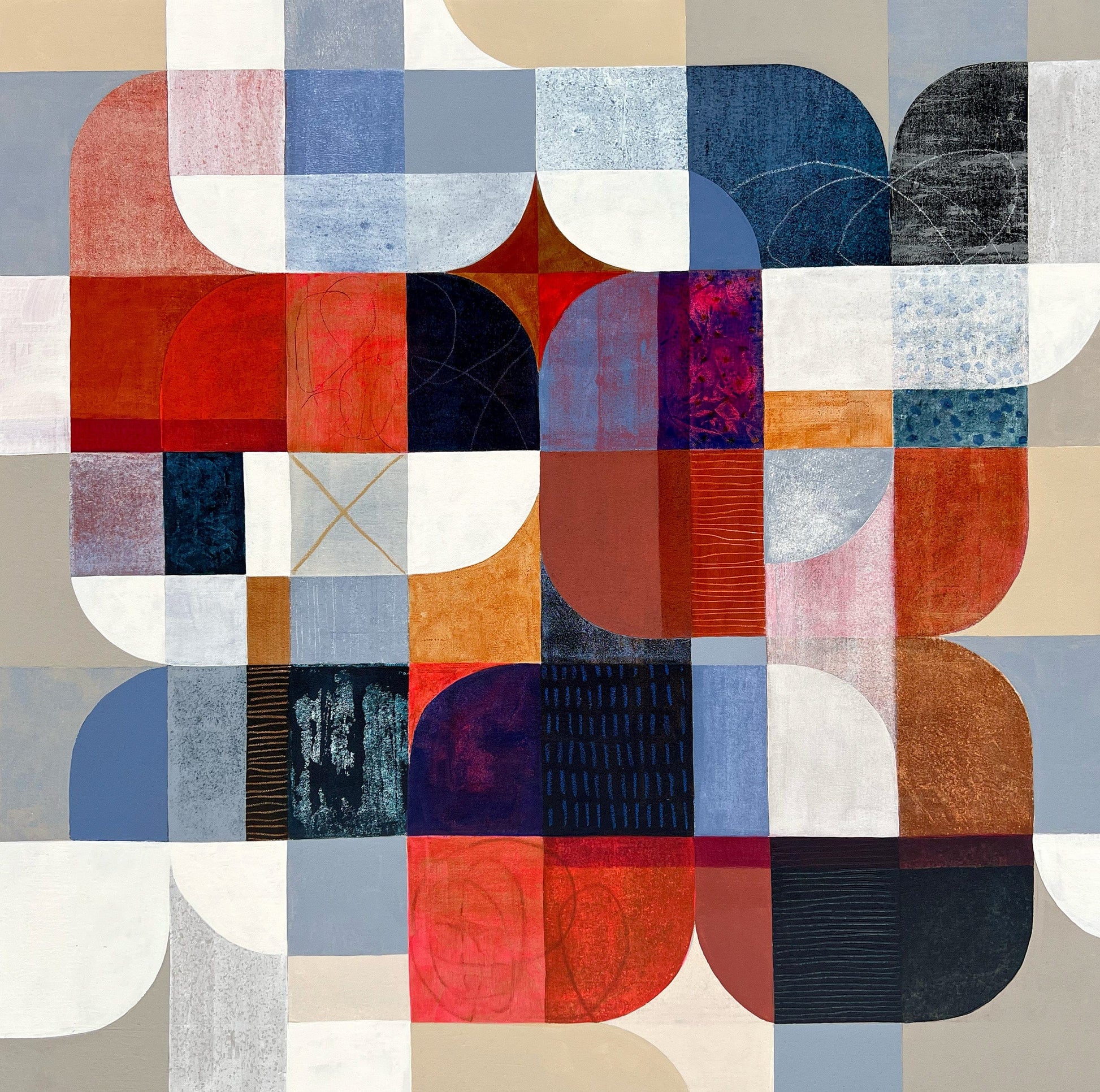 Diane Gosselin Oeuvre original - Peinture 40x40 Octobre