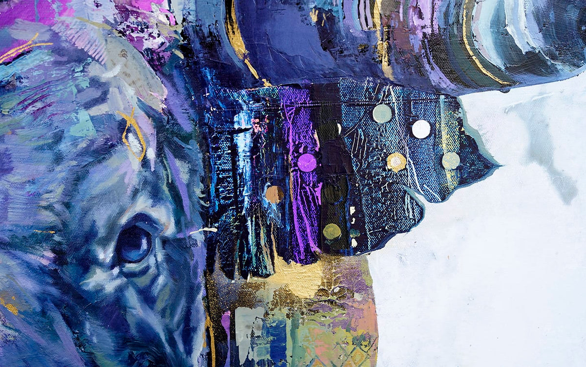Éric Robitaille Oeuvre original - Peinture 45x45 Comme le fer