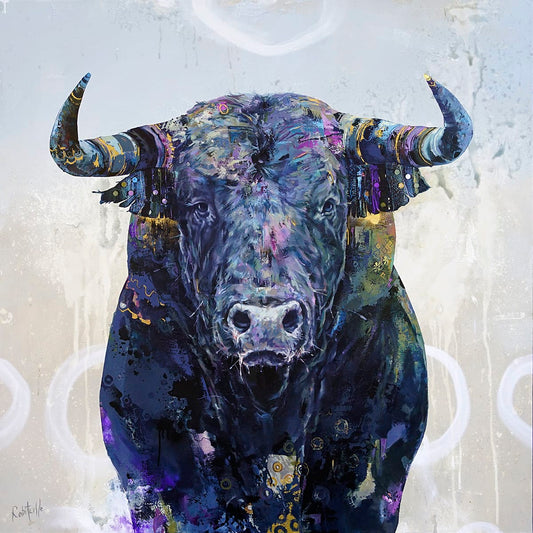 Éric Robitaille Oeuvre original - Peinture 45x45 Comme le fer