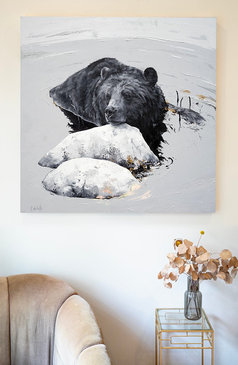 Éric Robitaille Oeuvre original - Peinture 40x40 L'Île aux seuls