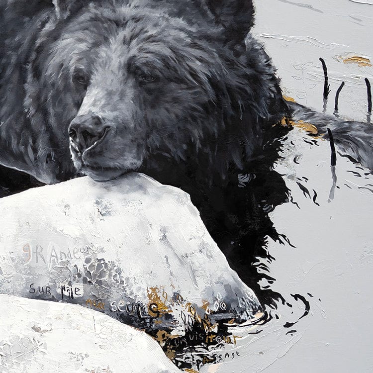 Éric Robitaille Oeuvre original - Peinture 40x40 L'Île aux seuls