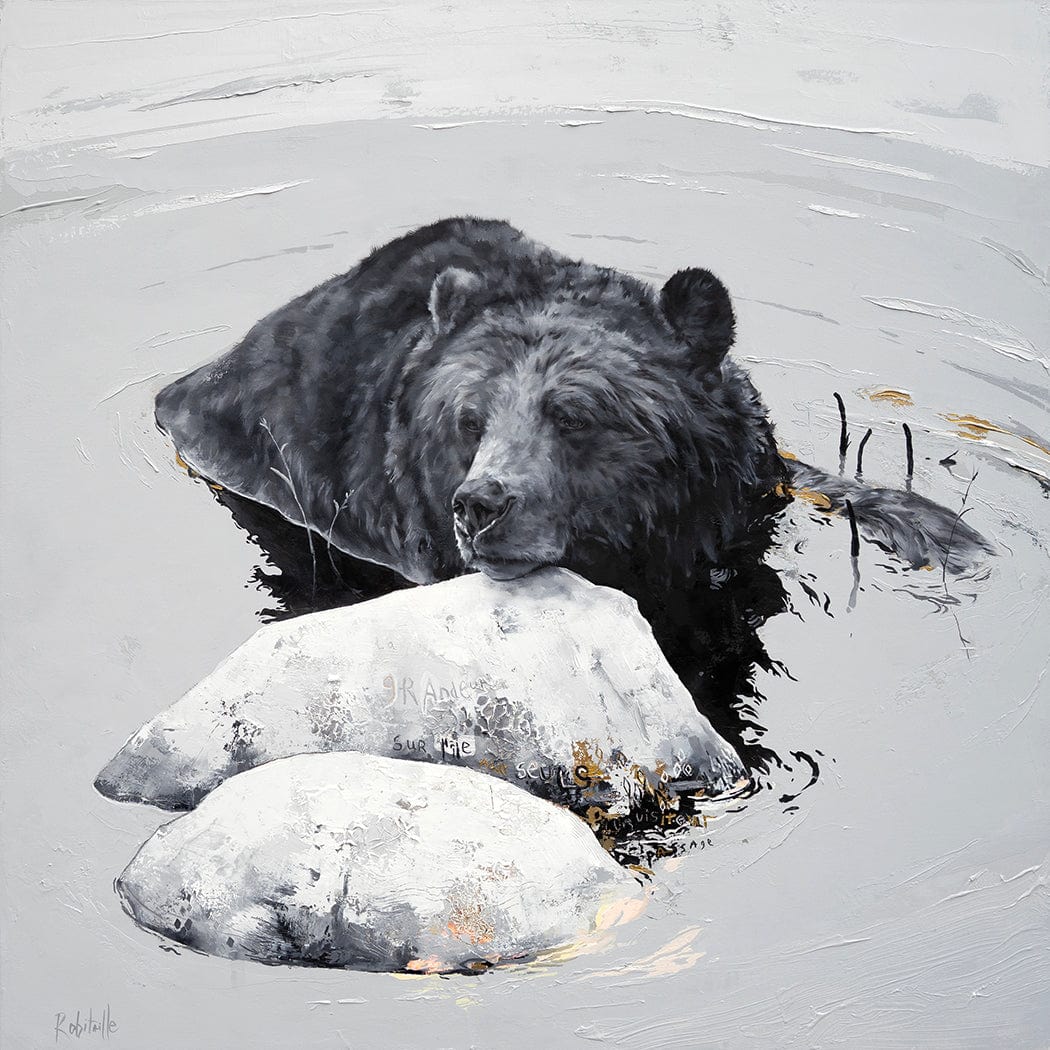Éric Robitaille Oeuvre original - Peinture 40x40 L'Île aux seuls