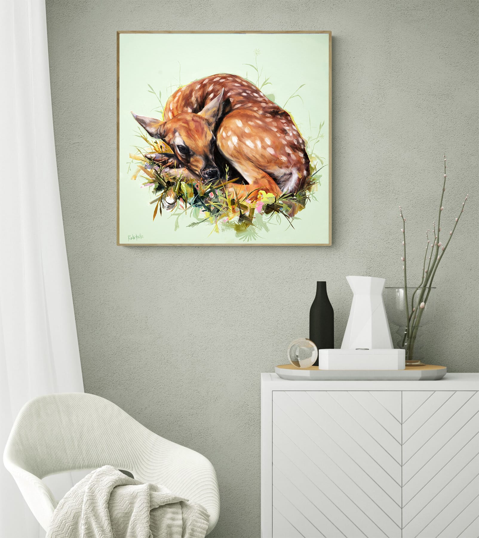 Éric Robitaille Oeuvre original - Peinture 24x24 Lucky Charm II