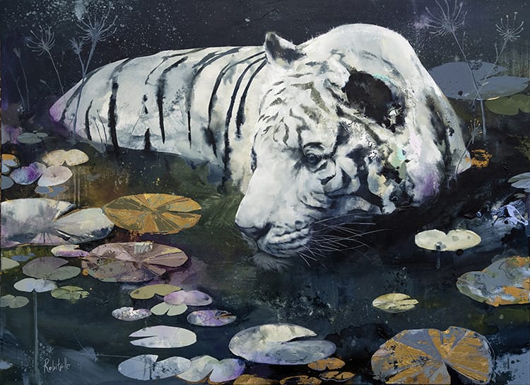 Éric Robitaille Oeuvre original - Peinture 40x55 Midnight Pond