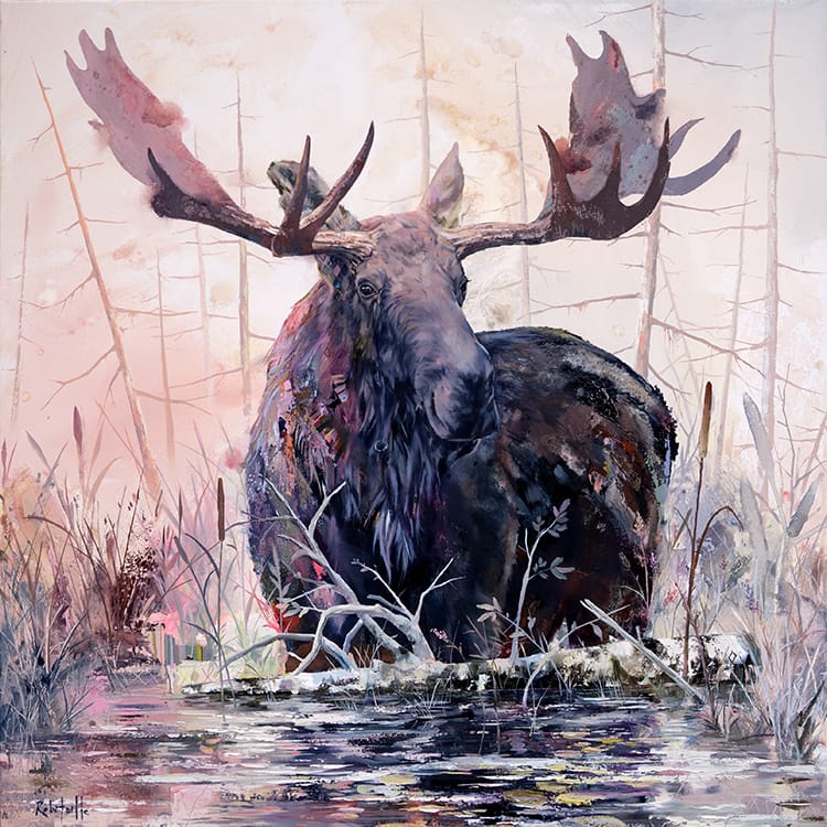 Éric Robitaille Oeuvre original - Peinture 42x42 The Old Birch
