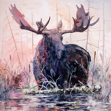 Éric Robitaille Oeuvre original - Peinture 42x42 The Old Birch