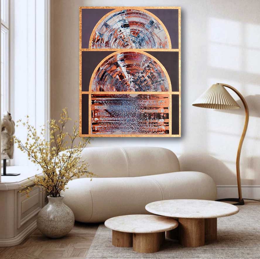 Isabelle Beaubien Oeuvre original - Peinture 48x60 Arc chromatique