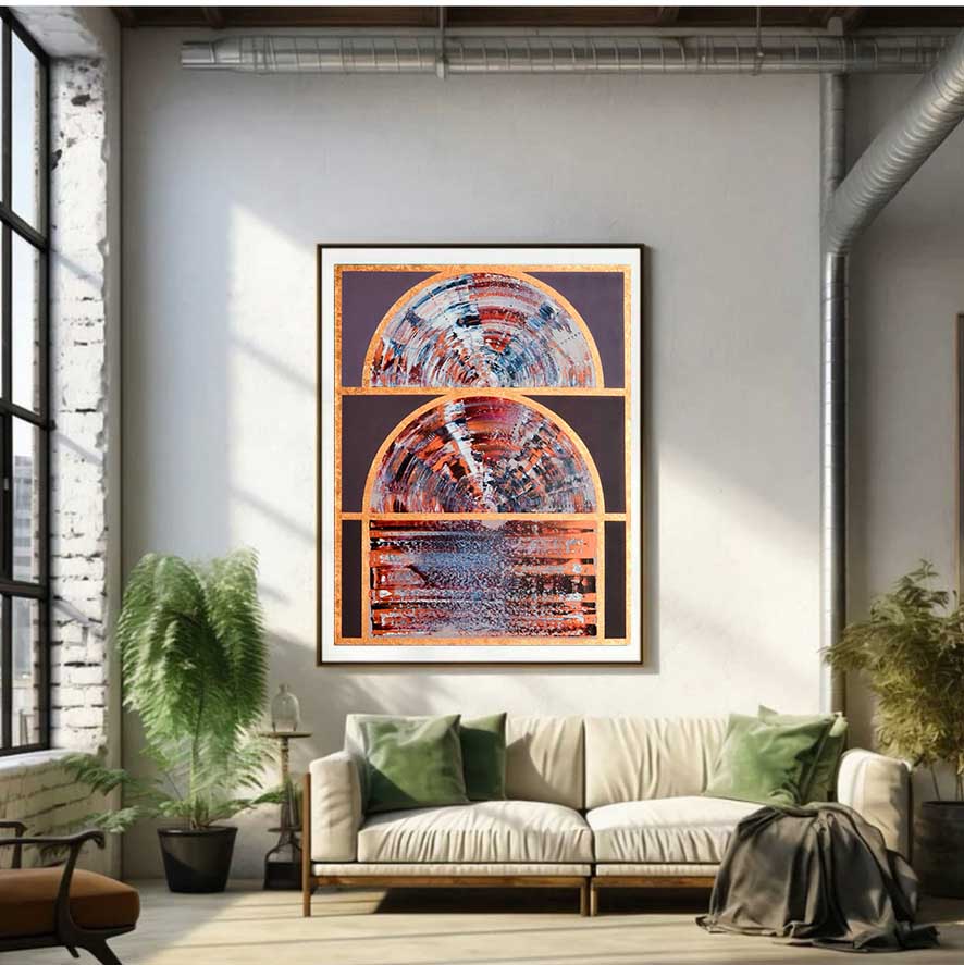 Isabelle Beaubien Oeuvre original - Peinture 48x60 Arc chromatique