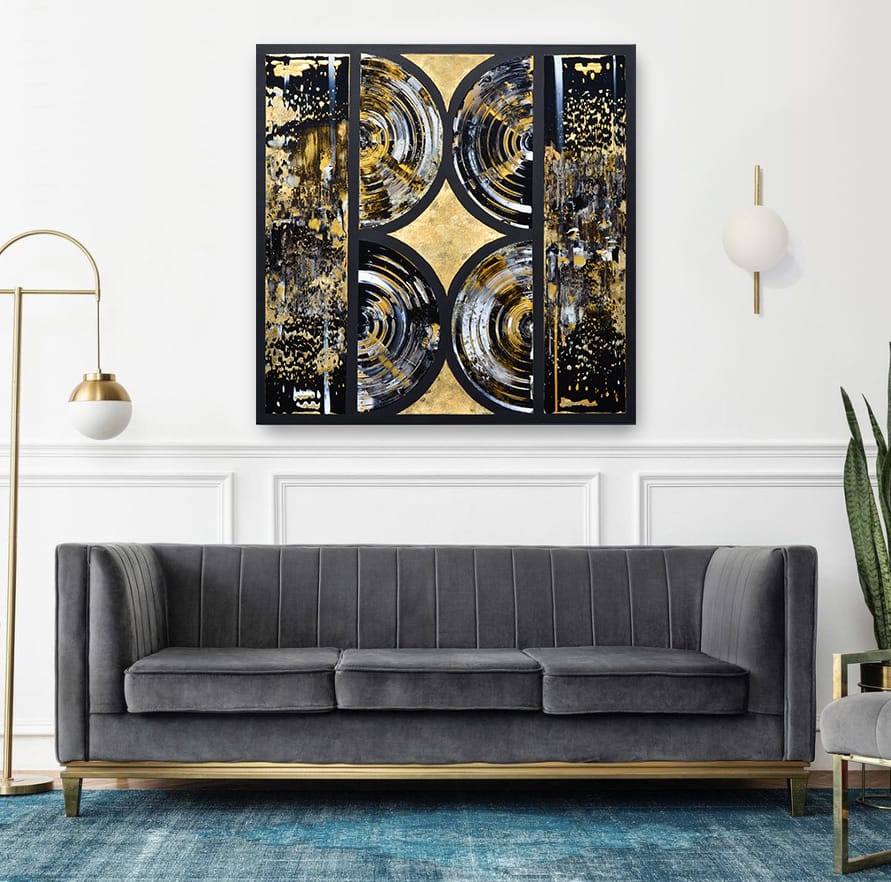 Isabelle Beaubien Oeuvre original - Peinture 42x42 Architecture of What Remains