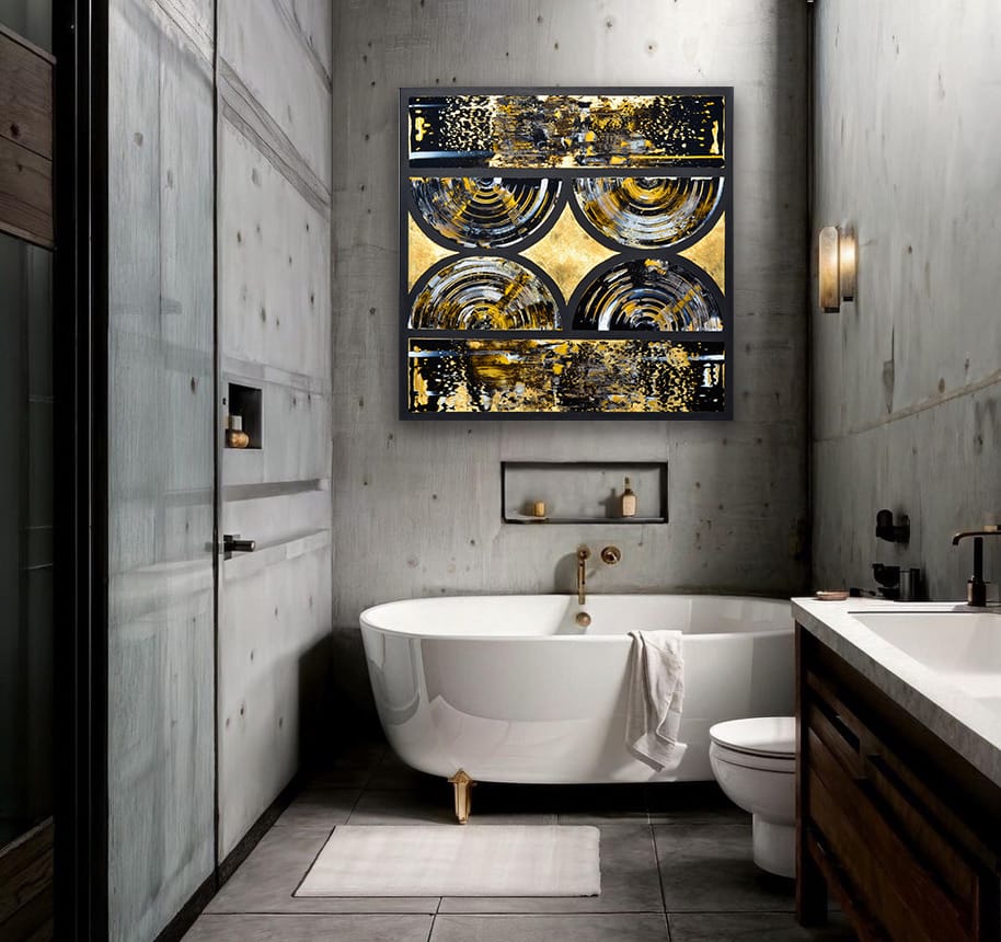 Isabelle Beaubien Oeuvre original - Peinture 42x42 Architecture of What Remains