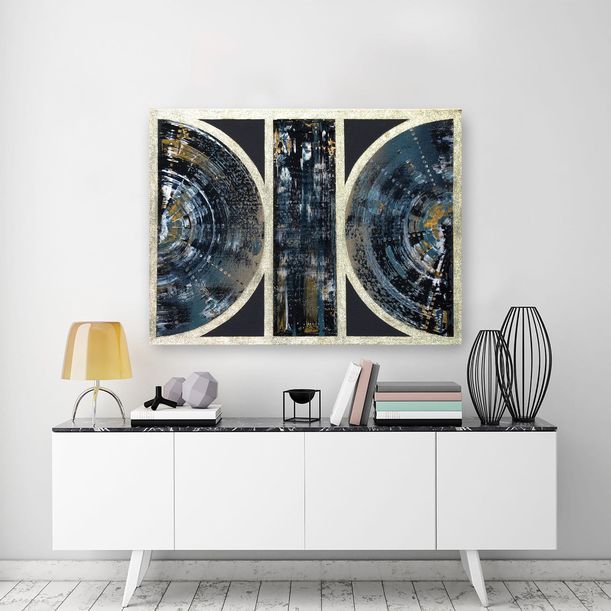 Isabelle Beaubien Oeuvre original - Peinture 30x40 Between Structures