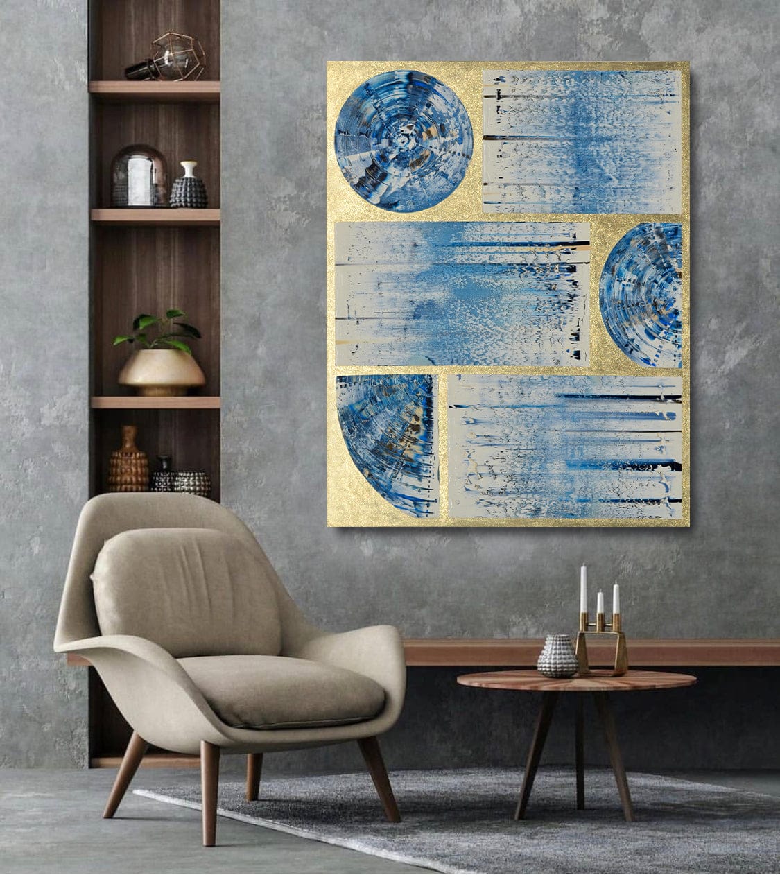 Isabelle Beaubien Oeuvre original - Peinture 48x60 Éclats de ciel