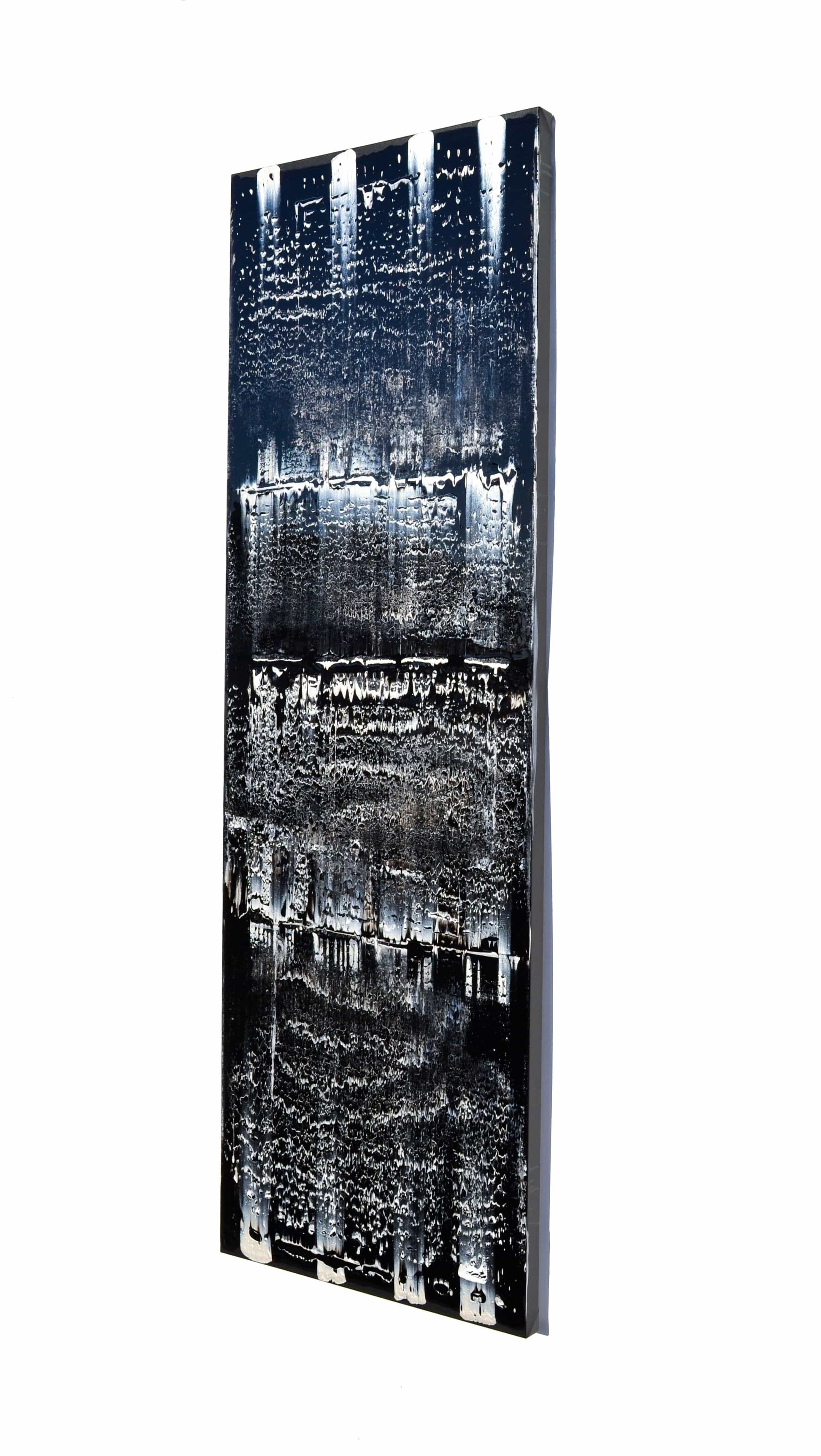 Isabelle Beaubien Oeuvre original - Peinture 72x24 Frozen Waterfall